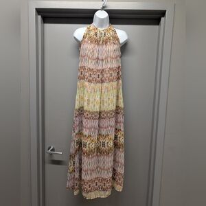 Made In USA Lavender Brown Multi Color Shift Dress